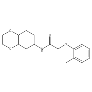 N-(octahydrobenzo[b][1,4]dioxin-6-yl)-2-(o-tolyloxy)acetamide结构式