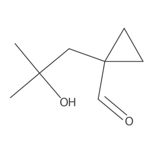 1-(2-Hydroxy-2-methylpropyl)cyclopropane-1-carbaldehyde结构式