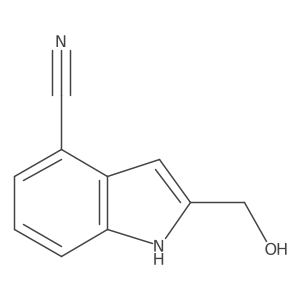 2-(Hydroxymethyl)-1H-indole-4-carbonitrile结构式