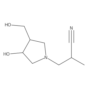 1-Pyrrolidinepropanenitrile, 3-hydroxy-4-(hydroxymethyl)-I+/--methyl-结构式
