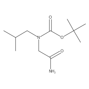 tert-butyl N-(carbamoylmethyl)-N-(2-methylpropyl)carbamate Structure