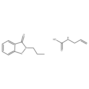 (2-Propenyl)carbamic acid 1-methyl-2-(3-oxo-1,2-benzisothiazol-2(3H)-yl)ethyl ester结构式
