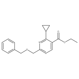 Ethyl 2-[(benzyloxy)methyl]-4-cyclopropylpyrimidine-5-carboxylate结构式