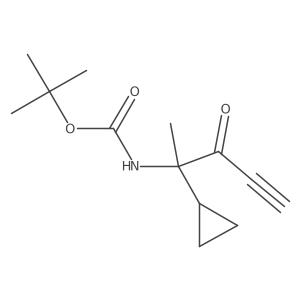 tert-butyl N-(2-cyclopropyl-3-oxopent-4-yn-2-yl)carbamate Structure