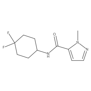 N-(4,4-difluorocyclohexyl)-1-methyl-1H-pyrazole-5-carboxamide结构式