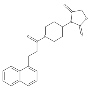 3-(1-(3-(Naphthalen-1-yl)propanoyl)piperidin-4-yl)oxazolidine-2,4-dione Structure