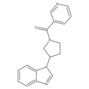 1-[1-(pyridine-3-carbonyl)pyrrolidin-3-yl]-1H-1,3-benzodiazole结构式