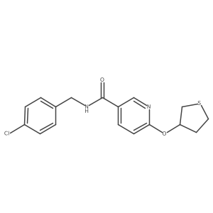 N-(4-chlorobenzyl)-6-((tetrahydrothiophen-3-yl)oxy)nicotinamide Structure