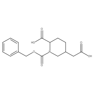 1-[(Benzyloxy)carbonyl]-5-(carboxymethyl)piperidine-2-carboxylic acid结构式