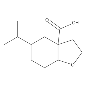 5-(Propan-2-yl)-octahydro-1-benzofuran-3a-carboxylic acid结构式