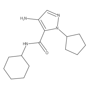 4-Amino-N-cyclohexyl-1-cyclopentyl-1H-pyrazole-5-carboxamide结构式