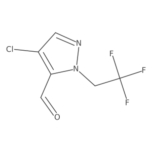 4-Chloro-1-(2,2,2-trifluoroethyl)-1H-pyrazole-5-carbaldehyde Structure