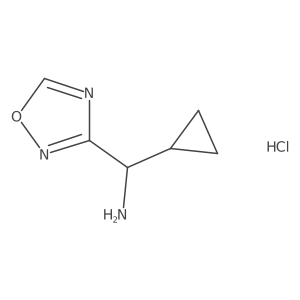 Cyclopropyl(1,2,4-oxadiazol-3-yl)methanamine hydrochloride结构式