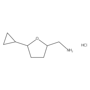 (5-Cyclopropyloxolan-2-yl)methanamine hydrochloride结构式