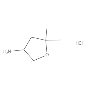 5,5-Dimethyloxolan-3-amine hydrochloride结构式