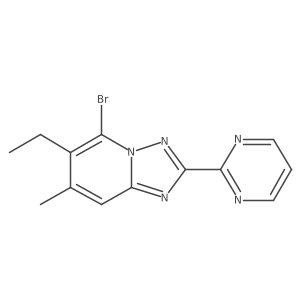 2-{5-Bromo-6-ethyl-7-methyl-[1,2,4]triazolo[1,5-a]pyridin-2-yl}pyrimidine Structure