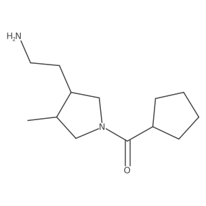 rac-2-[(3R,4R)-1-cyclopentanecarbonyl-4-methylpyrrolidin-3-yl]ethan-1-amine结构式