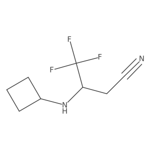 3-(Cyclobutylamino)-4,4,4-trifluorobutanenitrile结构式