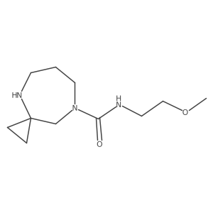 N-(2-methoxyethyl)-4,8-diazaspiro[2.6]nonane-8-carboxamide结构式