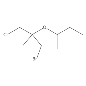 2-[(1-Bromo-3-chloro-2-methylpropan-2-yl)oxy]butane结构式