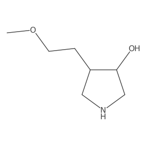 rac-(3R,4S)-4-(2-methoxyethyl)pyrrolidin-3-ol结构式