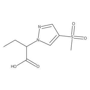 2-(4-methanesulfonyl-1H-pyrazol-1-yl)butanoic acid Structure