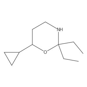 6-Cyclopropyl-2,2-diethyl-1,3-oxazinane结构式