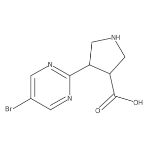 4-(5-Bromopyrimidin-2-yl)pyrrolidine-3-carboxylic acid Structure