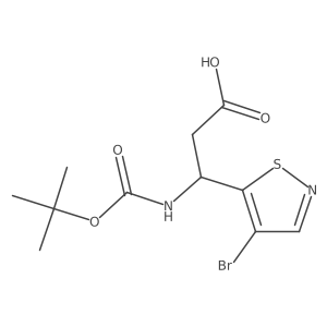 (3S)-3-(4-bromo-1,2-thiazol-5-yl)-3-{[(tert-butoxy)carbonyl]amino}propanoic acid Structure