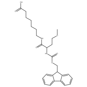 7-[2-({[(9H-fluoren-9-yl)methoxy]carbonyl}amino)-4-methoxybutanamido]heptanoic acid结构式