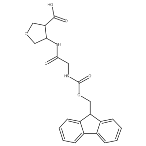4-[2-({[(9H-fluoren-9-yl)methoxy]carbonyl}amino)acetamido]oxolane-3-carboxylic acid Structure