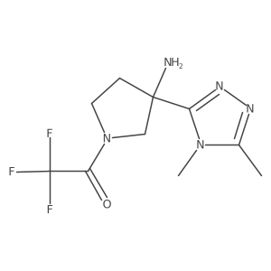 1-[3-amino-3-(dimethyl-4H-1,2,4-triazol-3-yl)pyrrolidin-1-yl]-2,2,2-trifluoroethan-1-one Structure