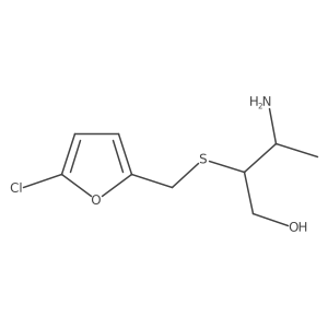 3-Amino-2-{[(5-chlorofuran-2-yl)methyl]sulfanyl}butan-1-ol结构式