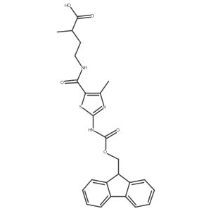 4-{[2-({[(9H-fluoren-9-yl)methoxy]carbonyl}amino)-4-methyl-1,3-thiazol-5-yl]formamido}-2-methylbutanoic acid结构式