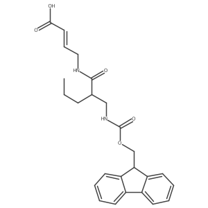4-{2-[({[(9H-fluoren-9-yl)methoxy]carbonyl}amino)methyl]pentanamido}but-2-enoic acid结构式