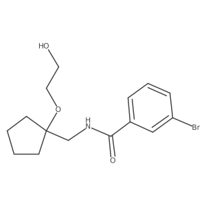 3-bromo-N-((1-(2-hydroxyethoxy)cyclopentyl)methyl)benzamide Structure