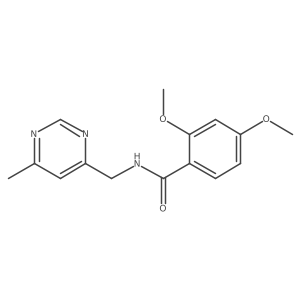 2,4-dimethoxy-N-[(6-methylpyrimidin-4-yl)methyl]benzamide结构式