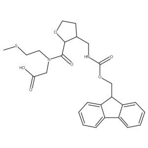 rac-2-{1-[(2R,3R)-3-[({[(9H-fluoren-9-yl)methoxy]carbonyl}amino)methyl]oxolan-2-yl]-N-[2-(methylsulfanyl)ethyl]formamido}acetic acid Structure