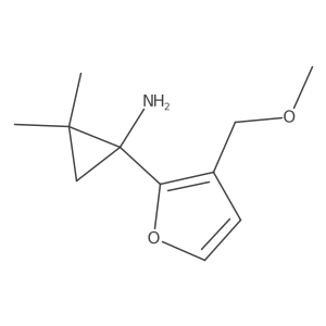 1-[3-(Methoxymethyl)furan-2-yl]-2,2-dimethylcyclopropan-1-amine Structure