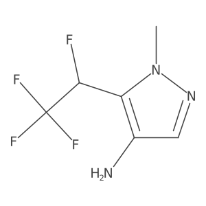 1-methyl-5-(1,2,2,2-tetrafluoroethyl)-1H-pyrazol-4-amine结构式