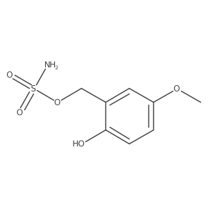 (2-Hydroxy-5-methoxyphenyl)methyl sulfamate结构式