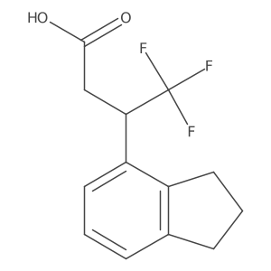 3-(2,3-dihydro-1H-inden-4-yl)-4,4,4-trifluorobutanoic acid Structure