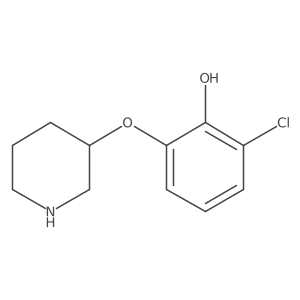 2-Chloro-6-(piperidin-3-yloxy)phenol结构式