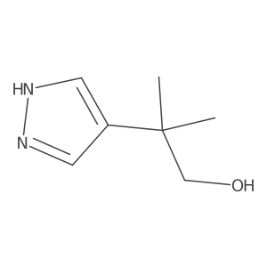2-methyl-2-(1H-pyrazol-4-yl)propan-1-ol结构式