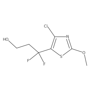 3-(4-Chloro-2-methoxy-1,3-thiazol-5-yl)-3,3-difluoropropan-1-ol结构式