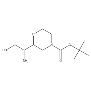 Tert-butyl 2-(1-amino-2-hydroxyethyl)morpholine-4-carboxylate结构式