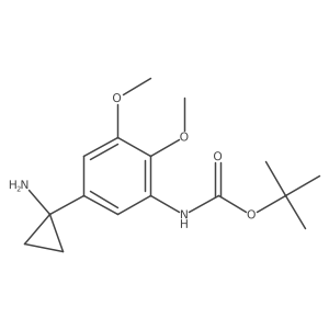 tert-butyl N-[5-(1-aminocyclopropyl)-2,3-dimethoxyphenyl]carbamate Structure