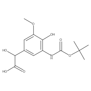 2-(3-{[(Tert-butoxy)carbonyl]amino}-4-hydroxy-5-methoxyphenyl)-2-hydroxyacetic acid Structure