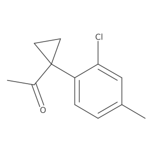 1-[1-(2-Chloro-4-methylphenyl)cyclopropyl]ethan-1-one结构式