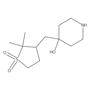 3-[(4-Hydroxypiperidin-4-yl)methyl]-2,2-dimethyl-1lambda6-thiolane-1,1-dione结构式